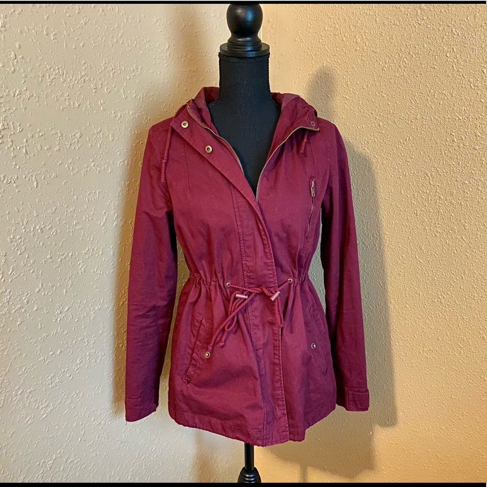 2016 Burgundy Fall Military style jacket